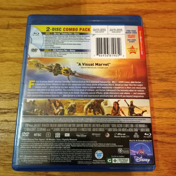 Walt Disney's JOHN CARTER on BLU-RAY + DVD - Picture 2 of 2